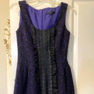 NANETTE LEPORE Purple Tweed Retro Minidress | Size 4